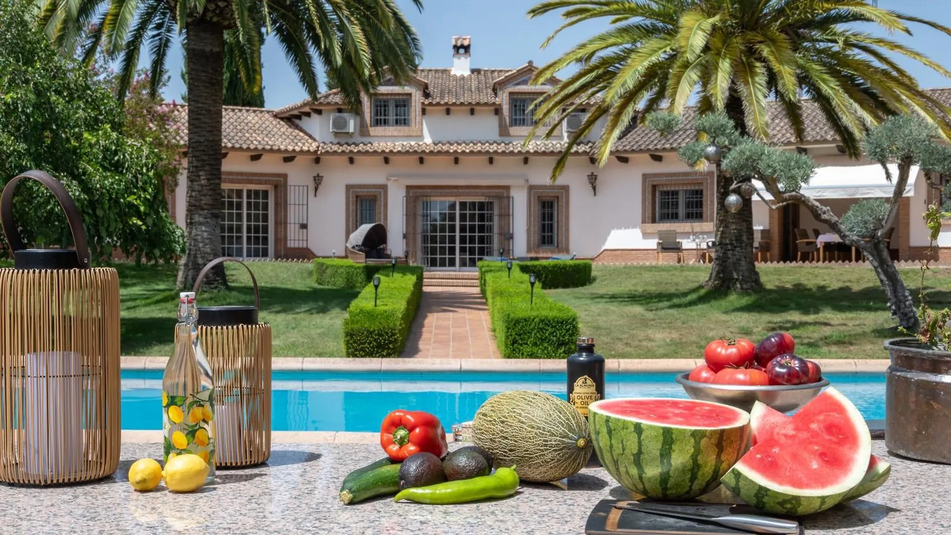 Andalusische Luxus-Finca Villa La Almunia Garden Ronda Arriate